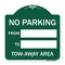 Signmission No Parking From-to W/ Blank Space, Green & White Aluminum Sign, 18" x 18", GW-1818-22890 A-DES-GW-1818-22890 - alternate 1